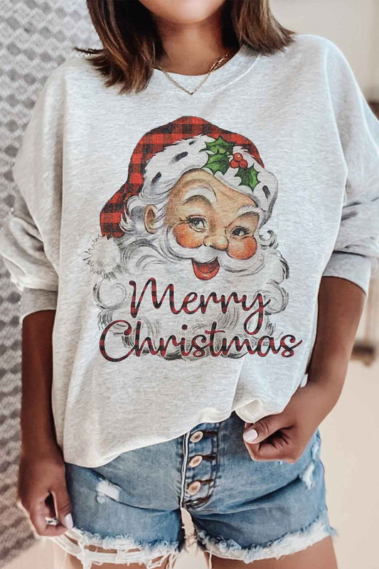Christmas Santa Graphic Sweatshirt