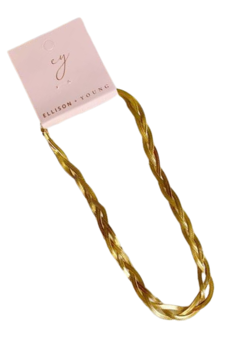 Braided Herringbone Chain Necklace