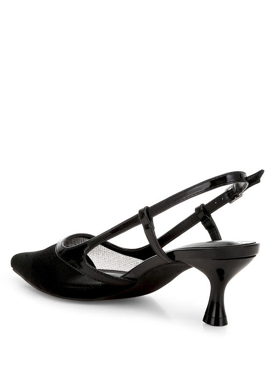 Axton Kitten Heel Slingback Sandals