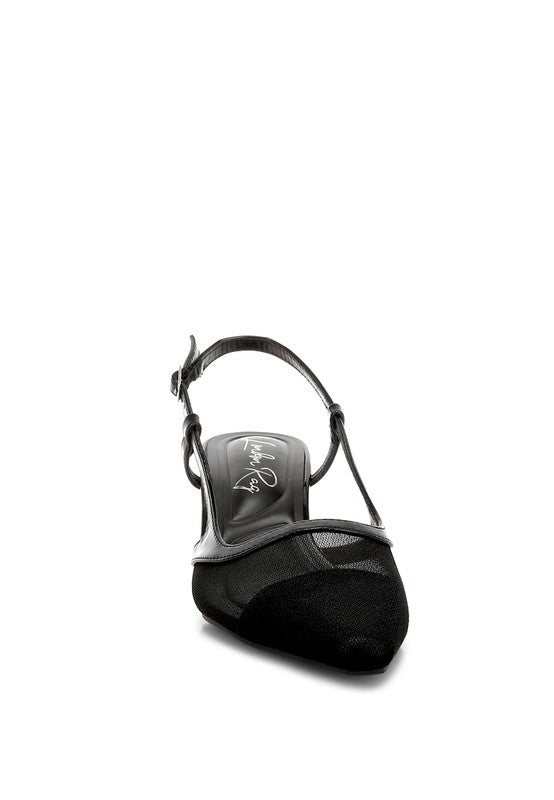 Axton Kitten Heel Slingback Sandals